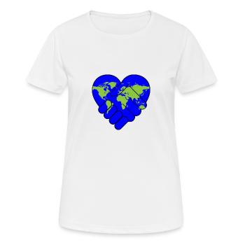 Weltfrieden - Frauen T-Shirt atmungsaktiv - Weiß - Vorne - AI Model Female 172 dark (172cm)