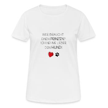Hund Hunde Labrador Bulldogge Mops Geschenk Liebe - Frauen T-Shirt atmungsaktiv - Weiß - Vorne - AI Model Female 172 dark (172cm)