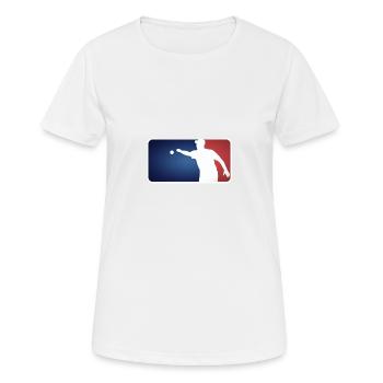 Petanque Boule Logo Pétanque Major League Style - Frauen T-Shirt atmungsaktiv - Weiß - Vorne - AI Model Female 172 dark (172cm)