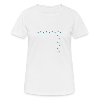 Cadre en petit astérisque Glitter flocon de neige - T-shirt respirant Femme - blanc - Devant - AI Model Female 172 dark (172cm)