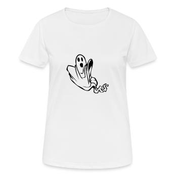 Gespenst - Frauen T-Shirt atmungsaktiv - Weiß - Vorne - AI Model Female 172 dark (172cm)