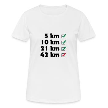 Marathon checklist - Women's Breathable T-Shirt - white - Front - AI Model Female 172 dark (172cm)