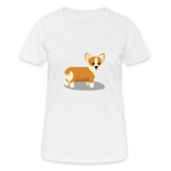 Corgi - T-shirt respirant Femme - blanc - Devant - AI Model Female 172 dark (172cm)