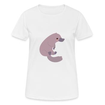Schnabeltier - Frauen T-Shirt atmungsaktiv - Weiß - Vorne - AI Model Female 172 dark (172cm)