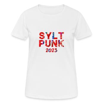 Sylt Punk,Punk,Punks,Sylt,Graffiti - T-shirt respirant Femme - blanc - Devant - AI Model Female 172 dark (172cm)
