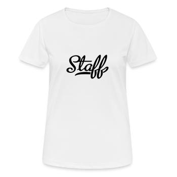 staff - T-shirt respirant Femme - blanc - Devant - AI Model Female 172 dark (172cm)