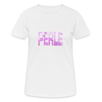 Perle Bubble Purple Violet - Frauen T-Shirt atmungsaktiv - Weiß - Vorne - AI Model Female 172 dark (172cm)