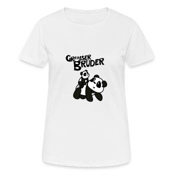 Pandalena Großer Panda Bruder - Frauen T-Shirt atmungsaktiv - Weiß - Vorne - AI Model Female 172 dark (172cm)