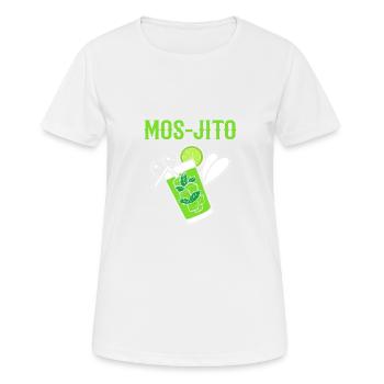 Mos-Jito Komiker Geschenk - Frauen T-Shirt atmungsaktiv - Weiß - Vorne - AI Model Female 172 dark (172cm)