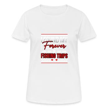 Ich habe meine Ewigkeit in Angelausflügen gefunden - Frauen T-Shirt atmungsaktiv - Weiß - Vorne - AI Model Female 172 dark (172cm)