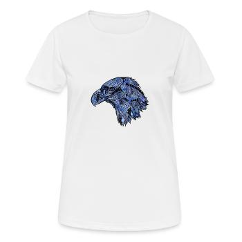 Adler - Frauen T-Shirt atmungsaktiv - Weiß - Vorne - AI Model Female 172 dark (172cm)