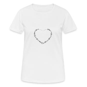 Herz dekorativ - Frauen T-Shirt atmungsaktiv - Weiß - Vorne - AI Model Female 172 dark (172cm)
