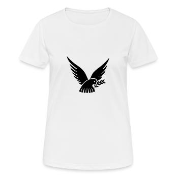 Friedenstaube - Frauen T-Shirt atmungsaktiv - Weiß - Vorne - AI Model Female 172 dark (172cm)
