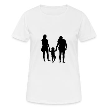 Parents with child - Women's Breathable T-Shirt - white - Front - AI Model Female 172 dark (172cm)