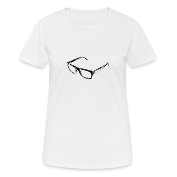 lunettes - T-shirt respirant Femme - blanc - Devant - AI Model Female 172 dark (172cm)