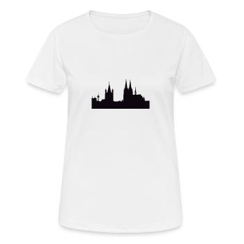 Cologne - T-shirt respirant Femme - blanc - Devant - AI Model Female 172 dark (172cm)