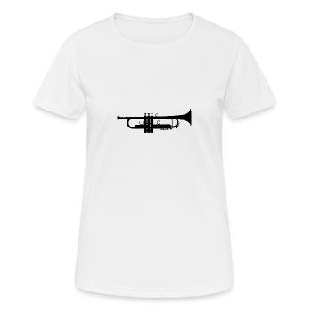 Trompete - Frauen T-Shirt atmungsaktiv - Weiß - Vorne - AI Model Female 172 dark (172cm)