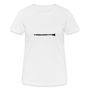 Klarinette - Frauen T-Shirt atmungsaktiv - Weiß - Vorne - AI Model Female 172 dark (172cm)
