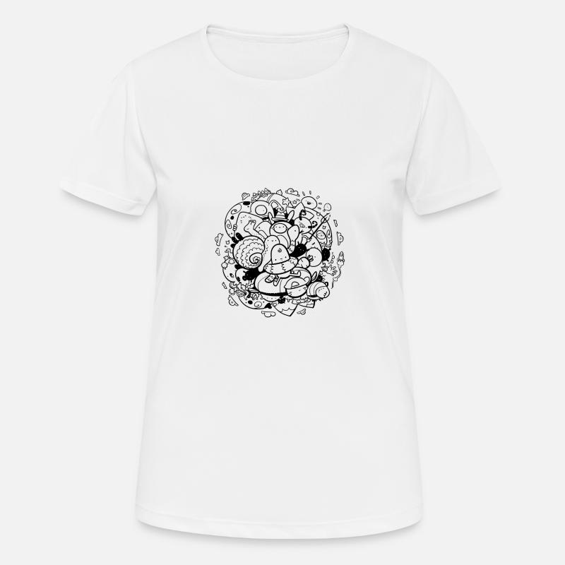 Doodle art - curious bunch - Women's Breathable T-Shirt - white