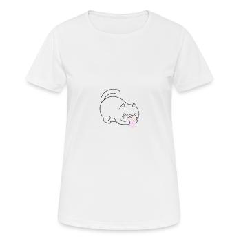 Chaton - T-shirt respirant Femme - blanc - Devant - AI Model Female 172 dark (172cm)