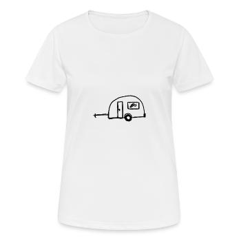 wohnwagen - Frauen T-Shirt atmungsaktiv - Weiß - Vorne - AI Model Female 172 dark (172cm)