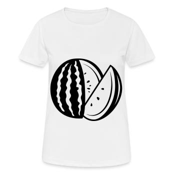 Melon fruit - Women's Breathable T-Shirt - white - Front - AI Model Female 172 dark (172cm)