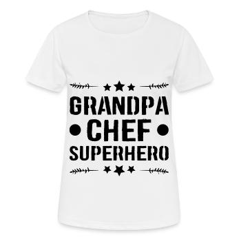 Grandpa Superhero - Women's Breathable T-Shirt - white - Front - AI Model Female 172 dark (172cm)