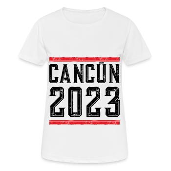 Cancun 2023 - Women's Breathable T-Shirt - white - Front - AI Model Female 172 dark (172cm)