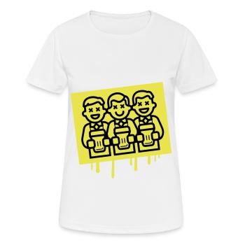 L’équipe de l’enterrement de vie de garçon et de garçon - T-shirt respirant Femme - blanc - Devant - AI Model Female 172 dark (172cm)