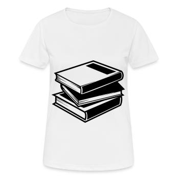 Lire des livres - T-shirt respirant Femme - blanc - Devant - AI Model Female 172 dark (172cm)