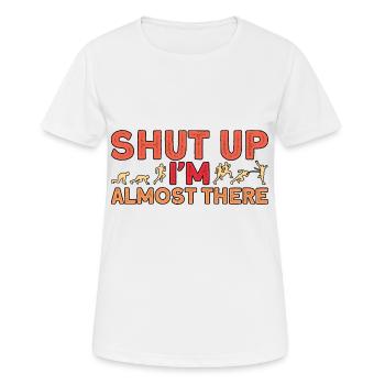 Half Marathon Running Jogging Gift - Women's Breathable T-Shirt - white - Front - AI Model Female 172 dark (172cm)