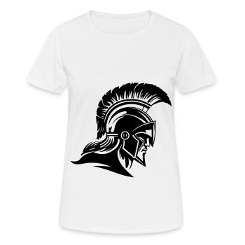 Spartaner Helm Krieger Sparta - Frauen T-Shirt atmungsaktiv - Weiß - Vorne - AI Model Female 172 dark (172cm)