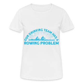 Rameurs Aviron Équipe Aviron Cadeau - T-shirt respirant Femme - blanc - Devant - AI Model Female 172 dark (172cm)