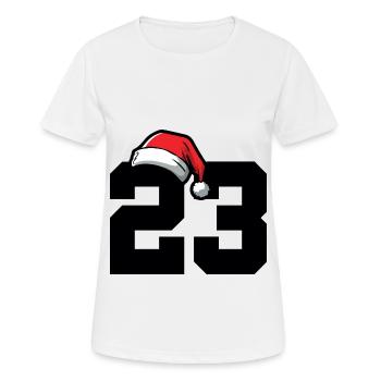 23 Number Christmas - Women's Breathable T-Shirt - white - Front - AI Model Female 172 dark (172cm)