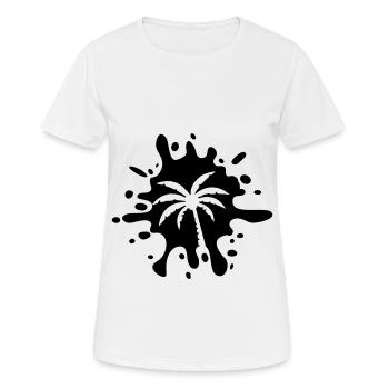 Taches de symboles de palmiers - T-shirt respirant Femme - blanc - Devant - AI Model Female 172 dark (172cm)