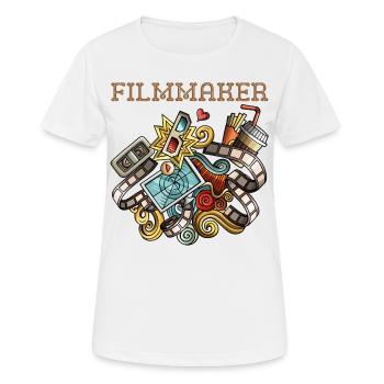 Cinéaste et vidéaste - T-shirt respirant Femme - blanc - Devant - AI Model Female 172 dark (172cm)
