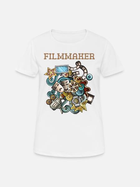 Filmmaker- Funny filmmakers and videographers - Women's Breathable T-Shirt - white