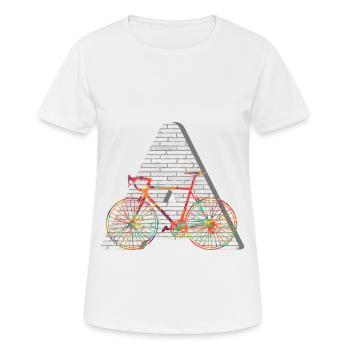 vélo e 249 a - T-shirt respirant Femme - blanc - Devant - AI Model Female 172 dark (172cm)