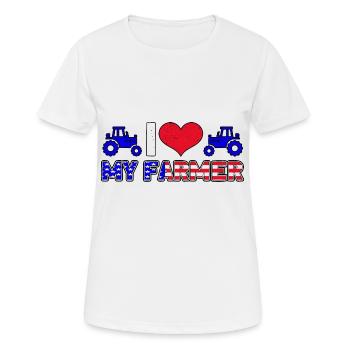 Don agricole de ferme de tracteurs - T-shirt respirant Femme - blanc - Devant - AI Model Female 172 dark (172cm)