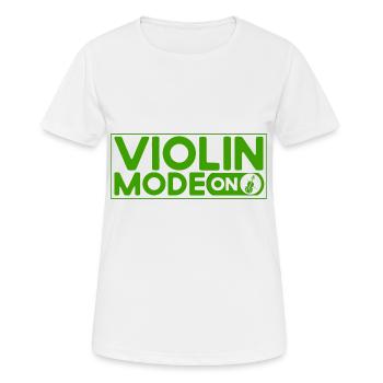 Amateur de violon Cadeau de violoniste - T-shirt respirant Femme - blanc - Devant - AI Model Female 172 dark (172cm)