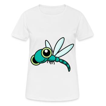 Drachenfliege libelle - Frauen T-Shirt atmungsaktiv - Weiß - Vorne - AI Model Female 172 dark (172cm)
