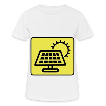 Photovoltaik Anlage Symbol Solar Energie - Frauen T-Shirt atmungsaktiv - Weiß - Vorne - AI Model Female 172 dark (172cm)
