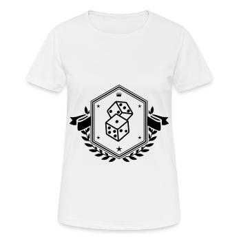 Symbole de dés - T-shirt respirant Femme - blanc - Devant - AI Model Female 172 dark (172cm)