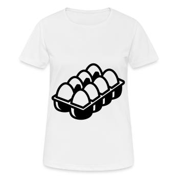 Eier symbol - Frauen T-Shirt atmungsaktiv - Weiß - Vorne - AI Model Female 172 dark (172cm)
