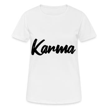 Karma - T-shirt respirant Femme - blanc - Devant - AI Model Female 172 dark (172cm)