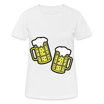 Beer Symbol Booze - Women's Breathable T-Shirt - white - Front - AI Model Female 172 dark (172cm)