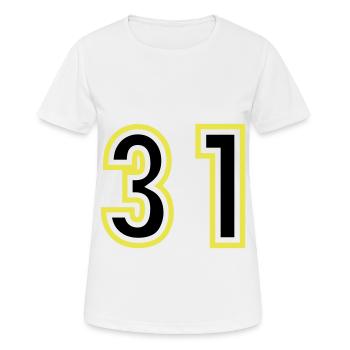 31 Number College - Women's Breathable T-Shirt - white - Front - AI Model Female 172 dark (172cm)