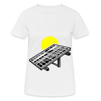 Solar Energie Panele - Frauen T-Shirt atmungsaktiv - Weiß - Vorne - AI Model Female 172 dark (172cm)