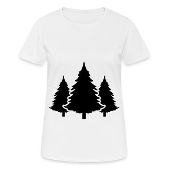 Baum Wald Tanne - Frauen T-Shirt atmungsaktiv - Weiß - Vorne - AI Model Female 172 dark (172cm)