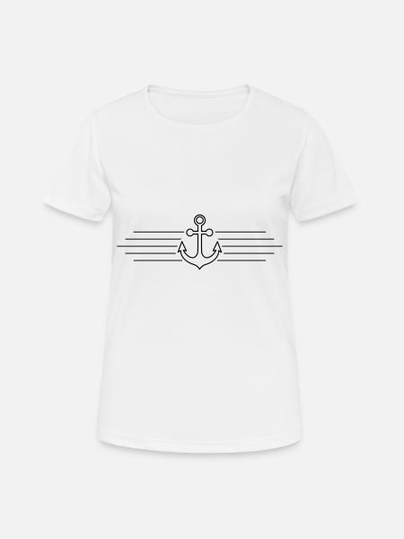 Anker symbol - Frauen T-Shirt atmungsaktiv - Weiß